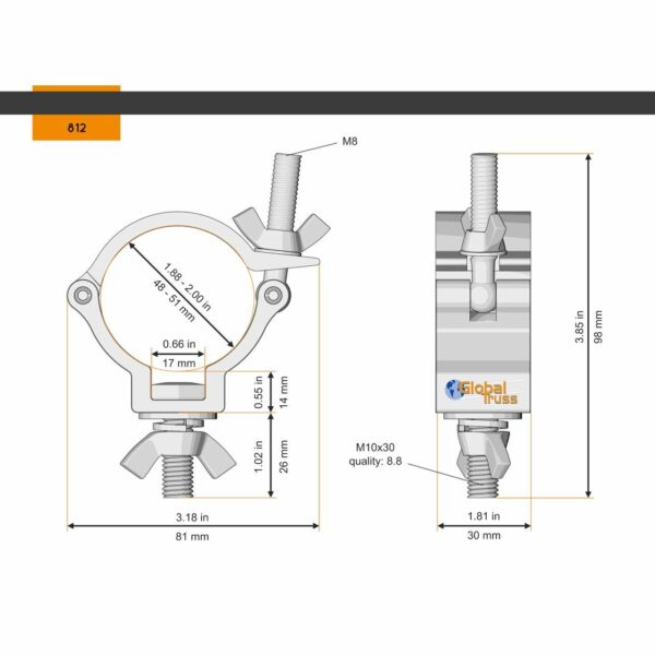 Global Truss 812-B Half Coupler - Image 8
